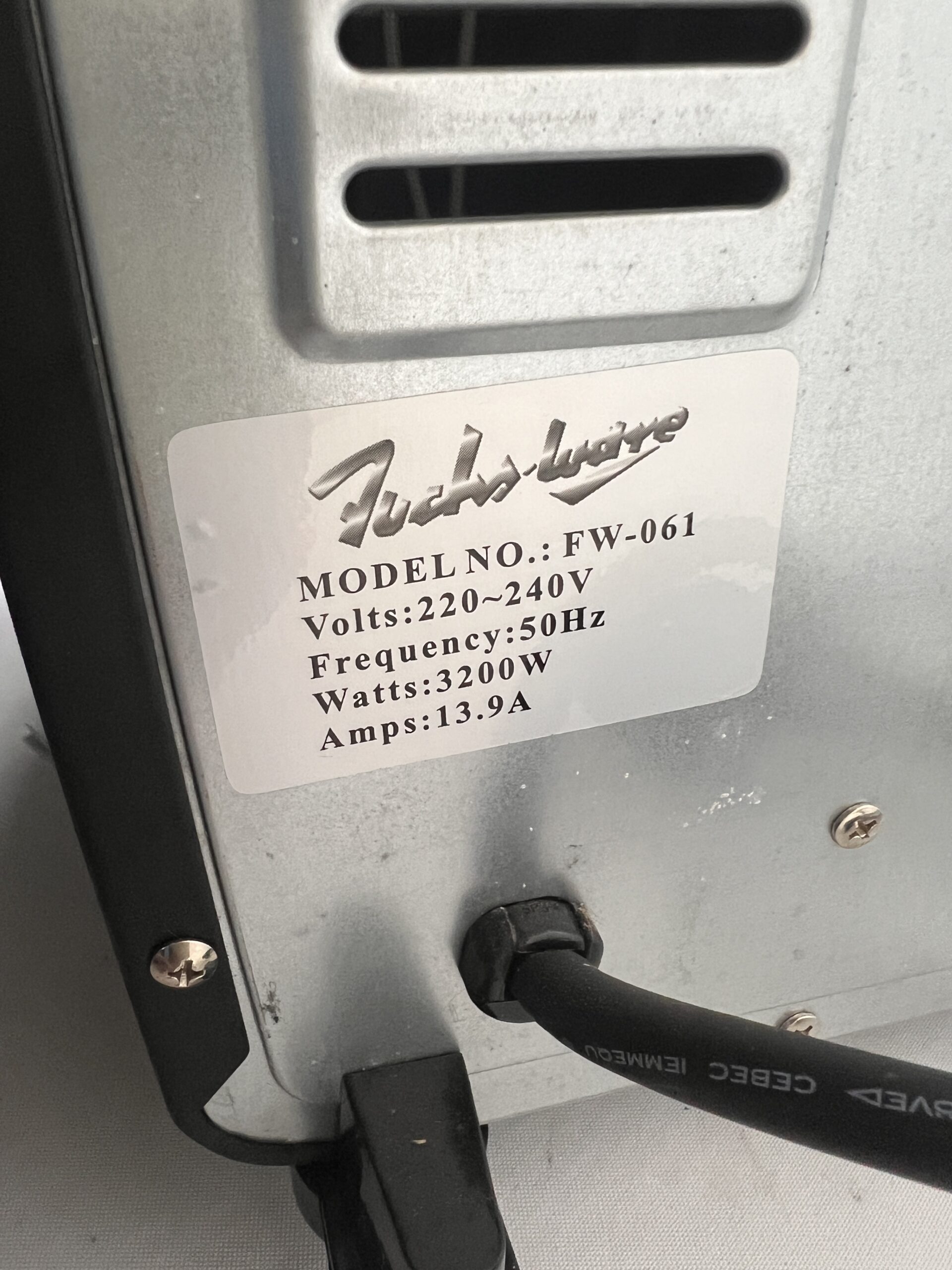 Fuchsware 2 Plate Stove + Oven Fw061 3200W Cash Converters