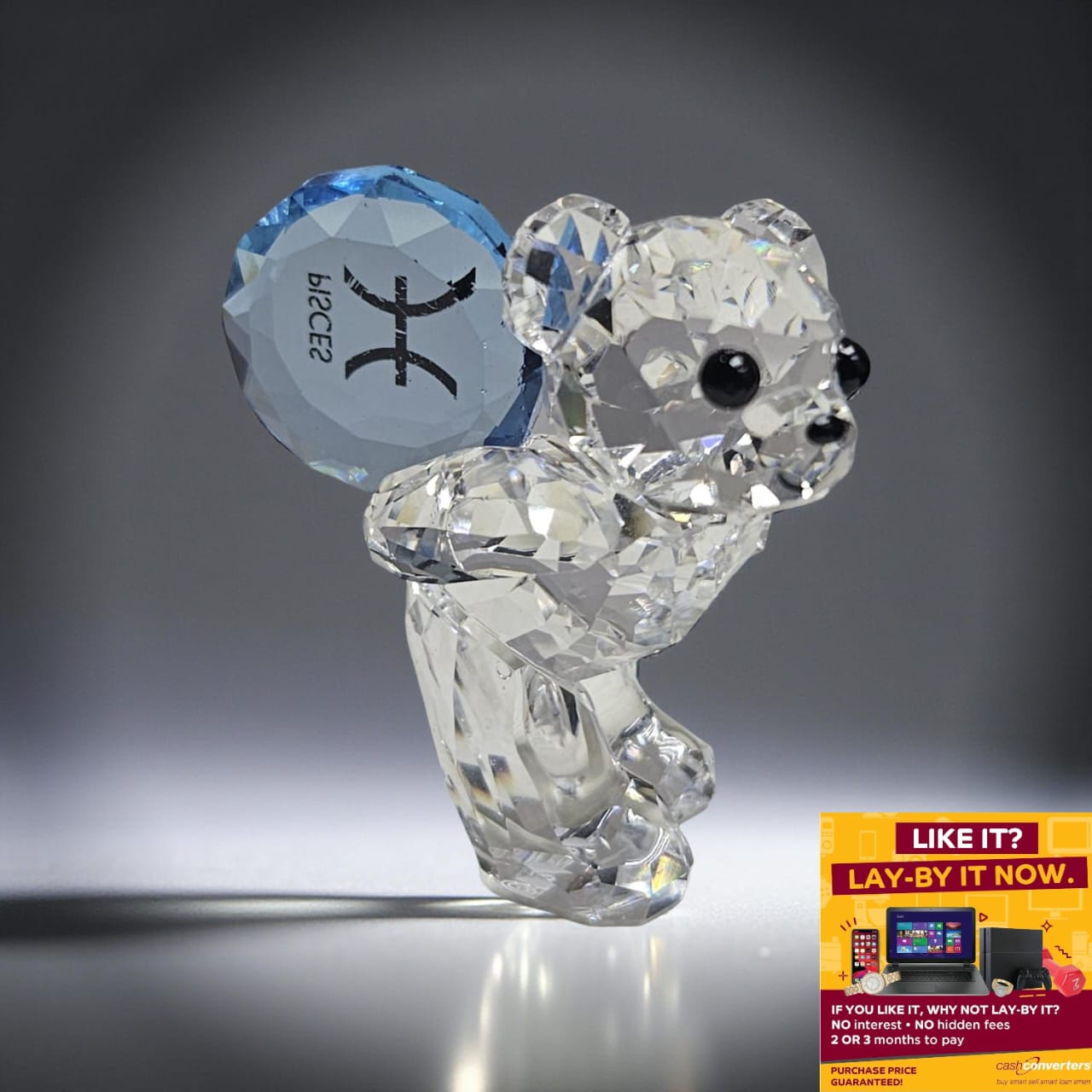 スワロフスキー KRIS BEAR PISCES SWAROVSKI Swarovski Kris Bear Pisces Zodiac Figurine - Cash Converters