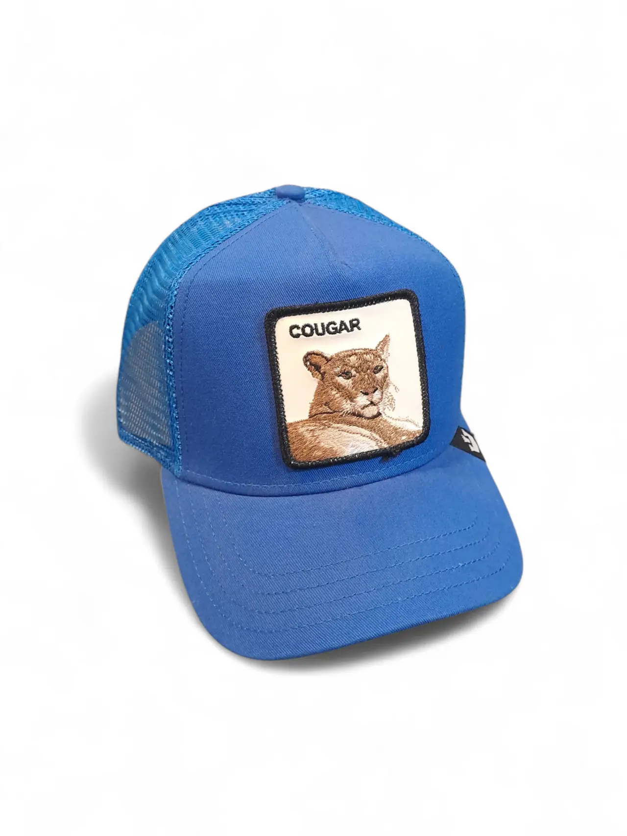 Trucker-Style Snapback Cap Featuring A Bold Cougar Patch On The
