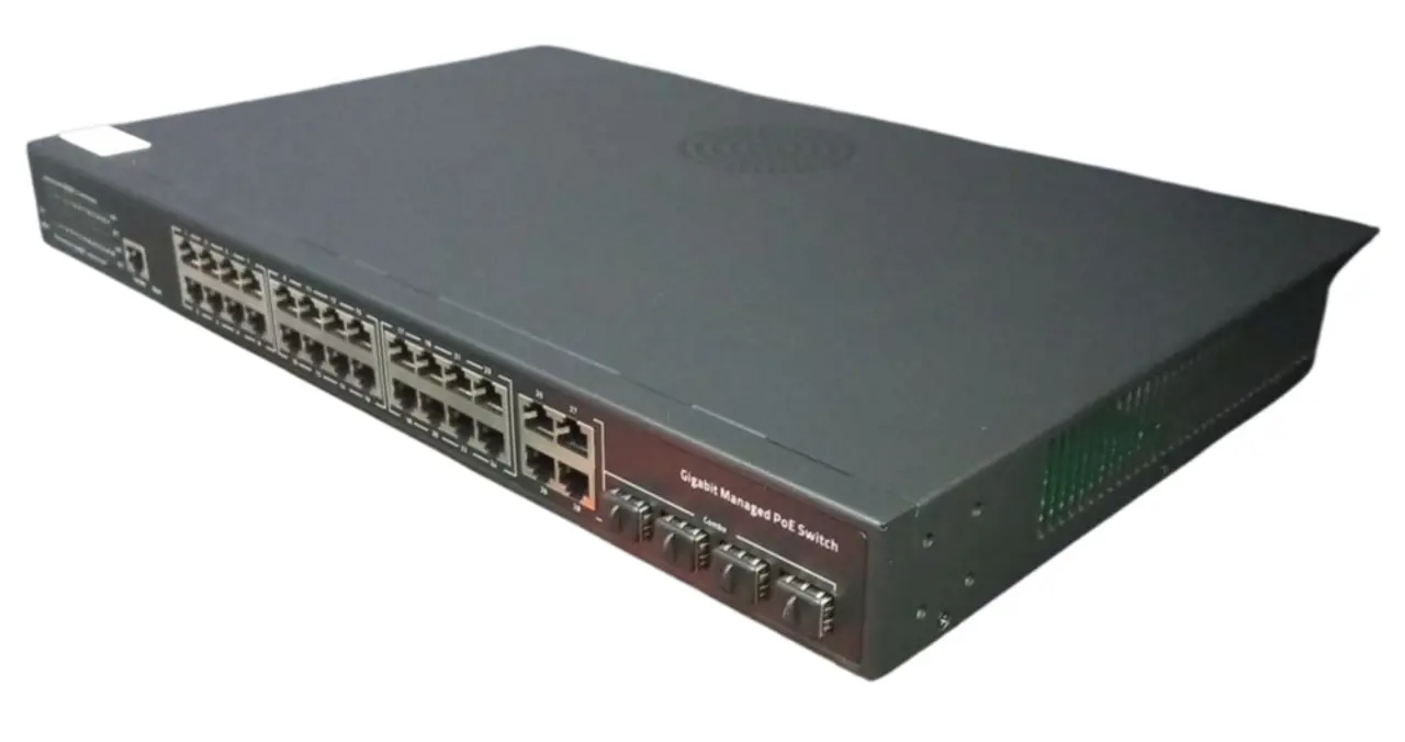 32-Port 1000M Managed Poe Switch Zx-Afgm-2444S - Cash Converters